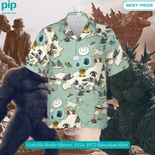 Godzilla Battle History 1954 1975 Hawaiian Shirt This is awesome and unique