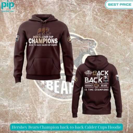 Hershey Bears Champion back to back Calder Cups Hoodie Natural and awesome