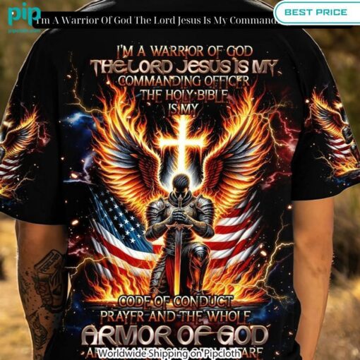 im a warrior of god the lord jesus is my commanding officer shirt 3