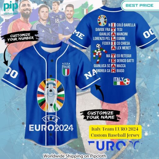 Italy Team EURO 2024 Custom Baseball Jersey You look lazy