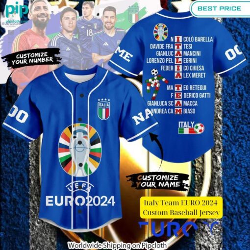 Italy Team EURO 2024 Custom Baseball Jersey Our hard working soul