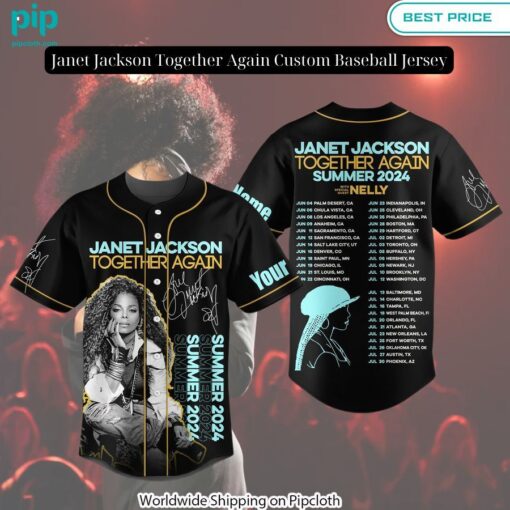 Janet Jackson Together Again Custom Baseball Jersey Stunning