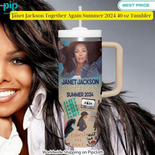 Janet Jackson Together Again Summer 2024 40 oz Tumbler Handsome as usual