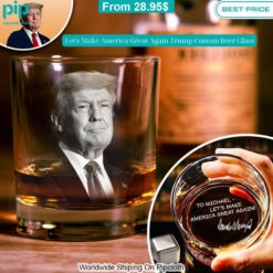 Let's Make America Great Again Trump Custom Beer Glass Super sober