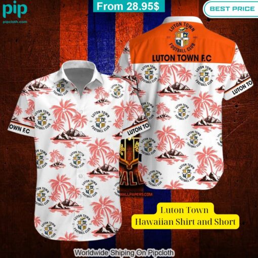 Luton Town Hawaiian Shirt and Short Wow, cute pie