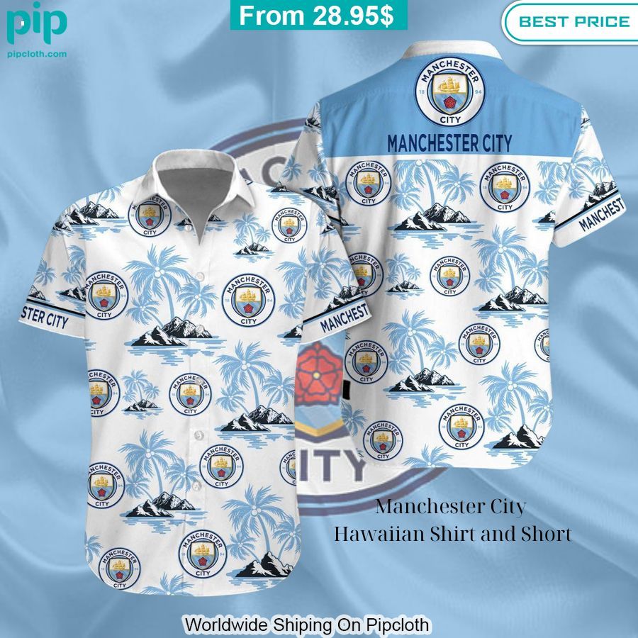 Manchester City Hawaiian Shirt and Short Nice shot bro