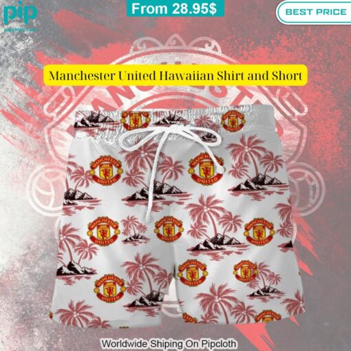 Manchester United Hawaiian Shirt and Short Nice elegant click