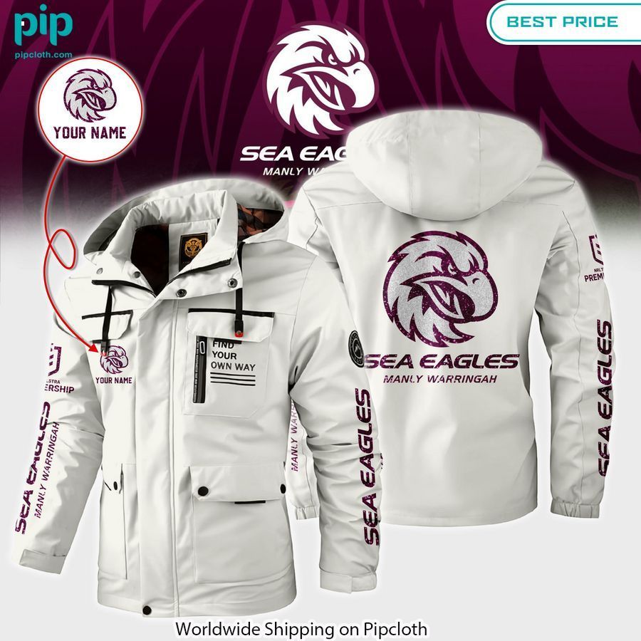 Manly Warringah Sea Eagles Custom Windbreaker Jacket Natural and awesome