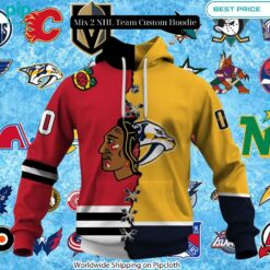 Mix 2 NHL Team Custom Hoodie Best couple on earth