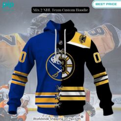 Mix 2 NHL Team Custom Hoodie My friend and partner