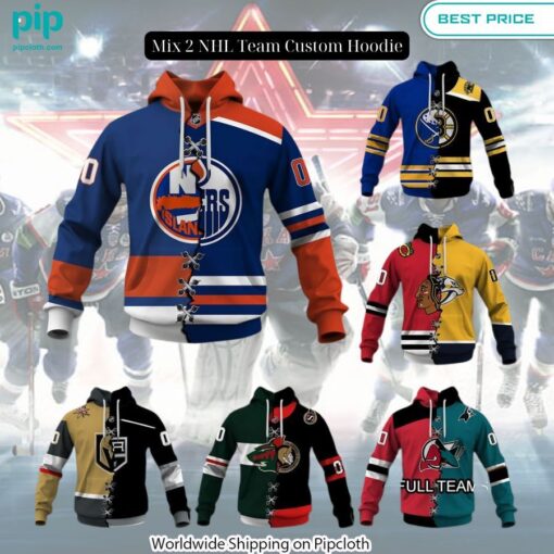 Mix 2 NHL Team Custom Hoodie Unique and sober