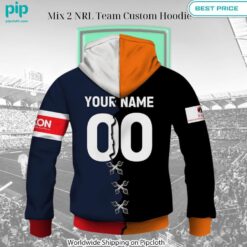 Mix 2 NRL Team Custom Hoodie Generous look