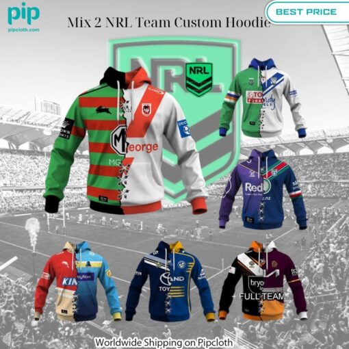 Mix 2 NRL Team Custom Hoodie Awesome Pic guys