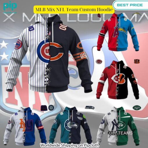 MLB Mix NFL Team Custom Hoodie Nice place and nice picture