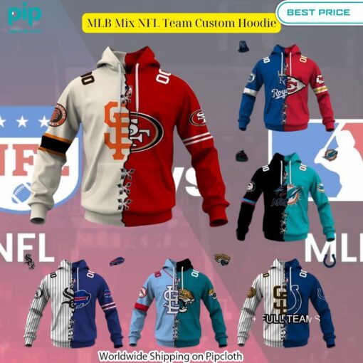 MLB Mix NFL Team Custom Hoodie Nice place and nice picture