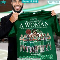 Never Underestimate a Woman Loves Boston Celtics Shirt Rejuvenating picture