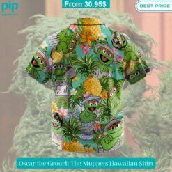 Oscar the Grouch The Muppets Hawaiian Shirt Gang of rockstars