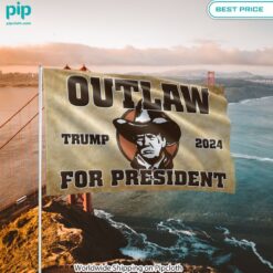 OutLaw for president Flag Out of the world