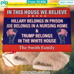 Personalized In This House We Believe Trump Doormat Mesmerising