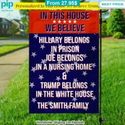 Personalized In This House We Believe Trump Flag Wow, cute pie