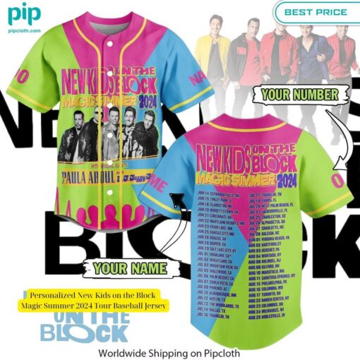 personalized new kids on the block magic summer 2024 tour baseball jersey 4