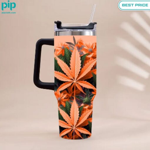 Personalized Pink Stoner Chick Weed Tumbler Handsome as usual