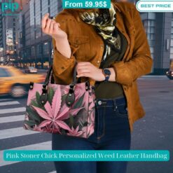 pink stoner chick personalized weed leather handbag 2