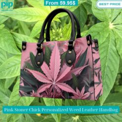 pink stoner chick personalized weed leather handbag 4