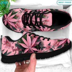 Pink Stoner Chick Weed Custom Sneaker Your face is glowing like a red rose