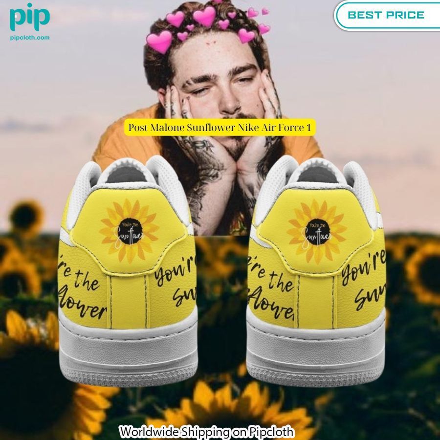 Post Malone Sunflower Nike Air Force 1 My favourite picture of yours