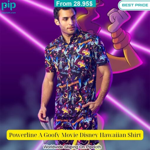 Powerline A Goofy Movie Disney Hawaiian Shirt Stand easy bro