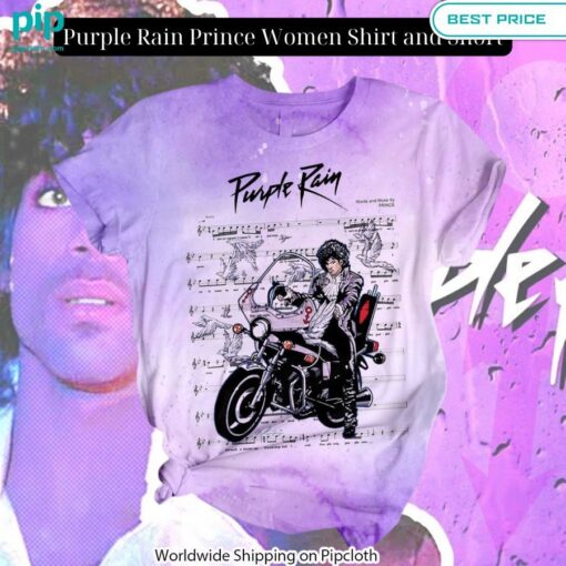 Purple Rain Prince Women Shirt and Short Beautiful Mom, beautiful daughter