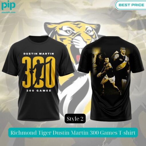 Richmond Tiger Dustin Martin 300 Games T shirt Cool look bro