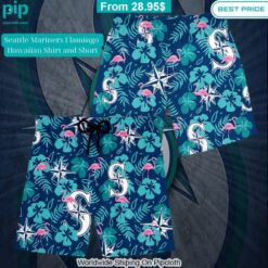 Seattle Mariners Flamingo Hawaiian Shirt and Short Heroine