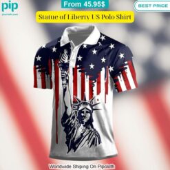 Statue of Liberty US Polo Shirt Natural and awesome