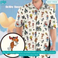 the adventures of rocky and bullwinkle and friends hawaiian shirt 1