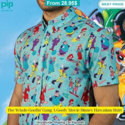 the whole goofin gang a goofy movie disney hawaiian shirt 2