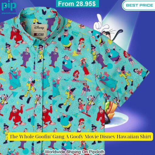 the whole goofin gang a goofy movie disney hawaiian shirt 3