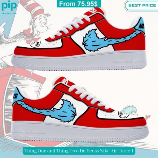 Thing One and Thing Two Dr. Seuss Nike Air Force 1 Studious look