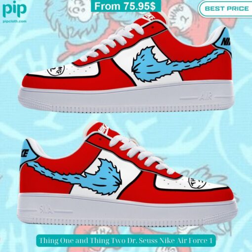 Thing One and Thing Two Dr. Seuss Nike Air Force 1 Best couple on earth