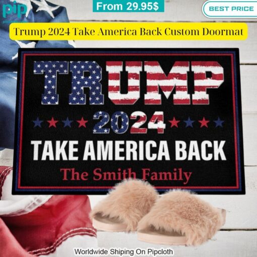 Trump 2024 Take America Back Custom Doormat Eye soothing picture dear