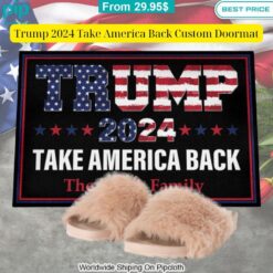 trump 2024 take america back custom doormat 3