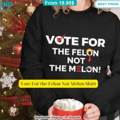 Vote For the Felon Not Melon Shirt Speechless