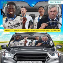 winner uefa champions league final london real madrid car sunshade 4