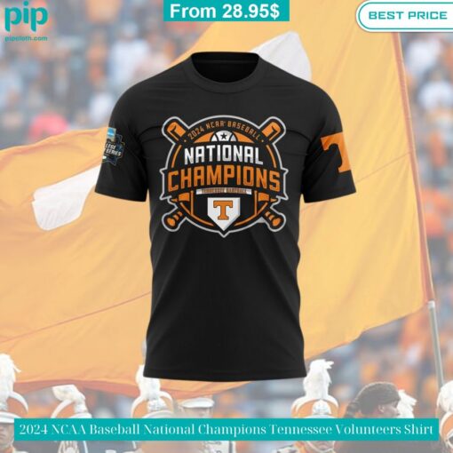 2024 NCAA Baseball National Champions Tennessee Volunteers Shirt Cutting dash