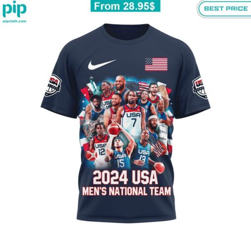 2024 USA Basketball Men's National Team T Shirt Generous look