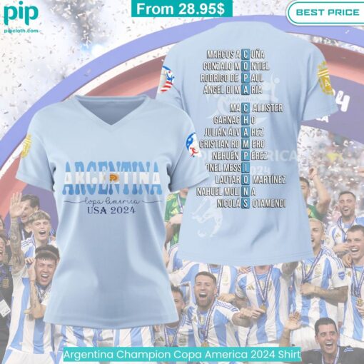 Argentina Champion Copa America 2024 Shirt nice soft