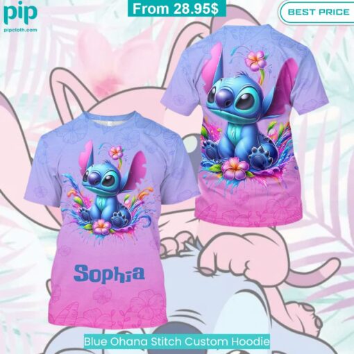 Blue Ohana Stitch Custom Hoodie Oh my God you have put on so much!