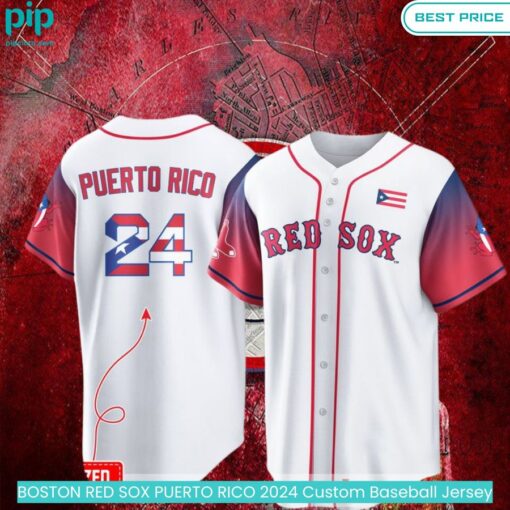 BOSTON RED SOX PUERTO RICO 2024 Custom Baseball Jersey Rocking picture