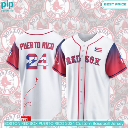 Puerto Rican Fusion: The Boston Red Sox 2024 Custom Baseball Jersey